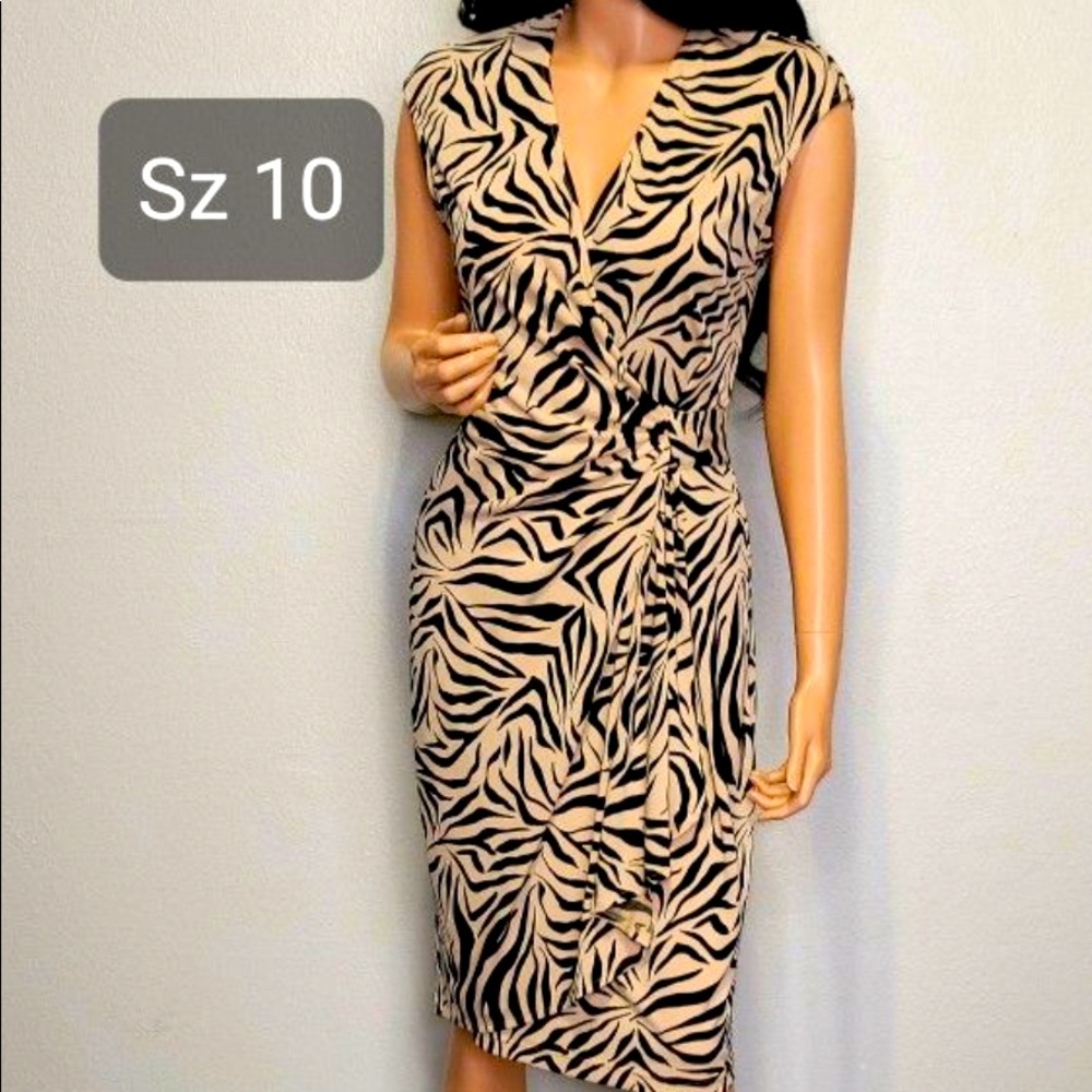 Zebra Black and Tan Dress